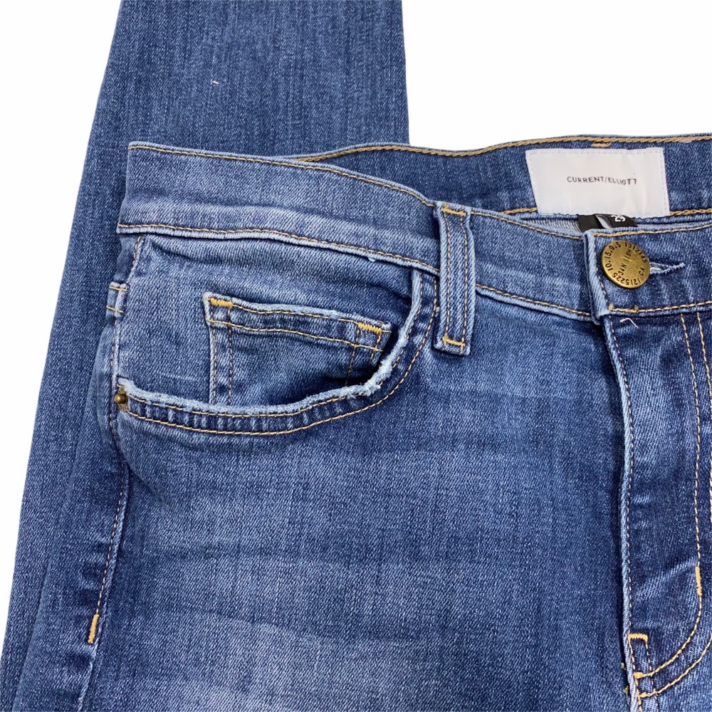CURRENT/ELLIOTT High Waisted Stiletto Raw Hem Jean - Picture 3 of 11